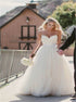 Spaghetti Strap Sweetheart Tulle Beach Wedding Dress LBQW0064